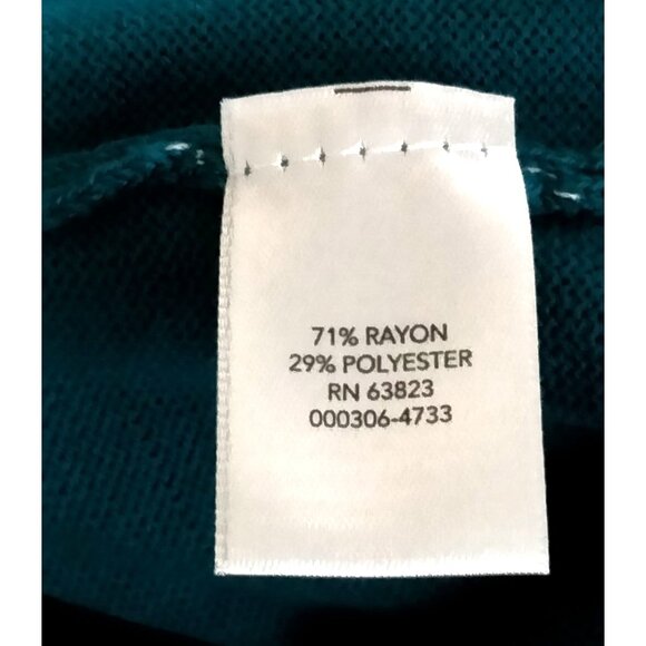 Christopher & Banks Plus Size 3X Teal Cardigan With Gray Trim & Button Detail - Picture 9 of 9